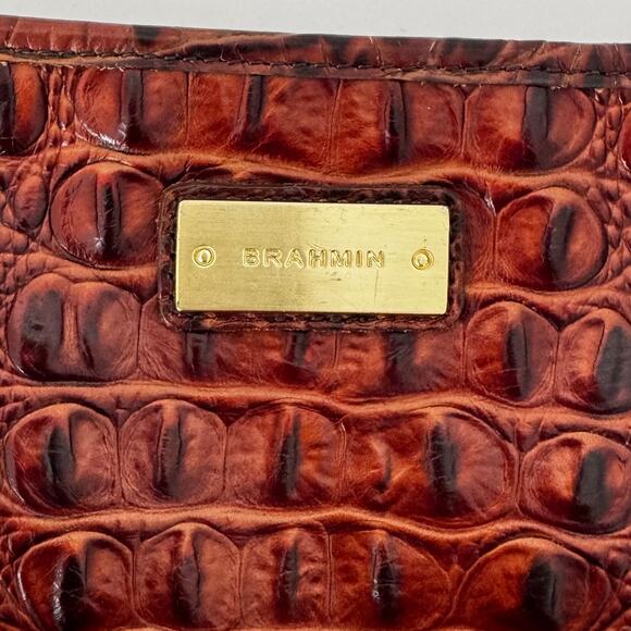 Brahmin Lorelei Convertible Mini Shoulder Bag Wristlet Pecan Melbourne Leather - Picture 11 of 15